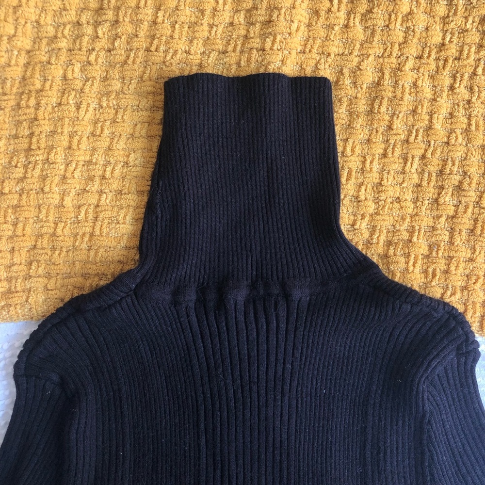 Black ribbed turtle neck